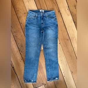 PAIGE Women's Brigitte Straight Leg Boyfriend Jeans in Blue Size 23